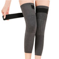 Wool Knee Pads Leg Warmer with Strap Adjustable for Men & Women