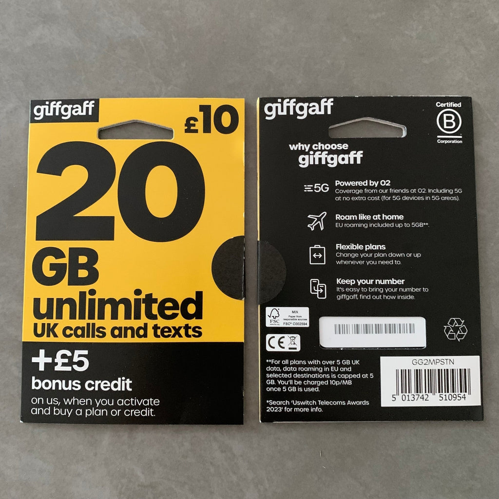 UK GiffGaff SIM